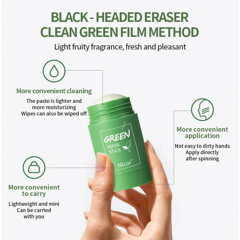 Green Tea Solid Mask Deep Cleansing Stick Mud Mask