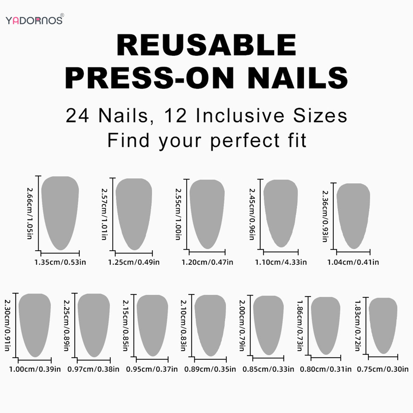 24Pcs Short Almond Press on Nails Y2K Star Diamond Designs