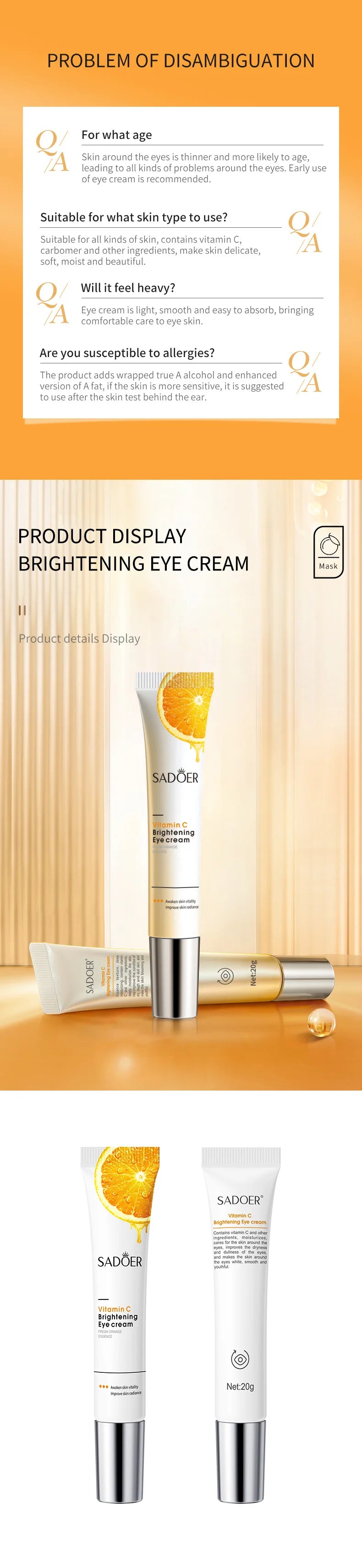 SADOER Vitamin C Eye Cream