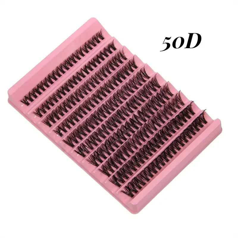 Individual Lashes 30-50D 8-16mm 200pcs Cluster Lashes Natural Look