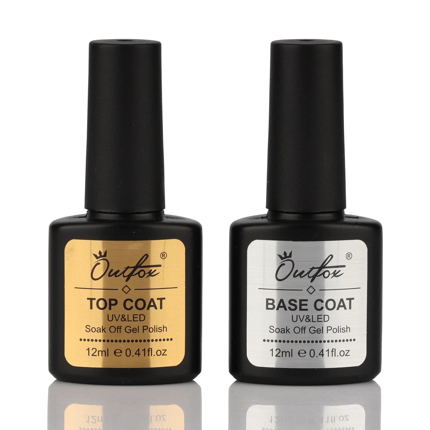 Soak Off Nail Top Coat 12ml + Base Coat 12ml (Duo set)