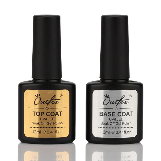 Soak Off Nail Top Coat 12ml + Base Coat 12ml (Duo set)