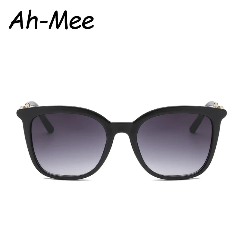 Classic Gold Accent Square Retro Sunglasses