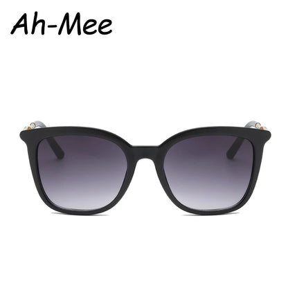 Classic Gold Accent Square Retro Sunglasses