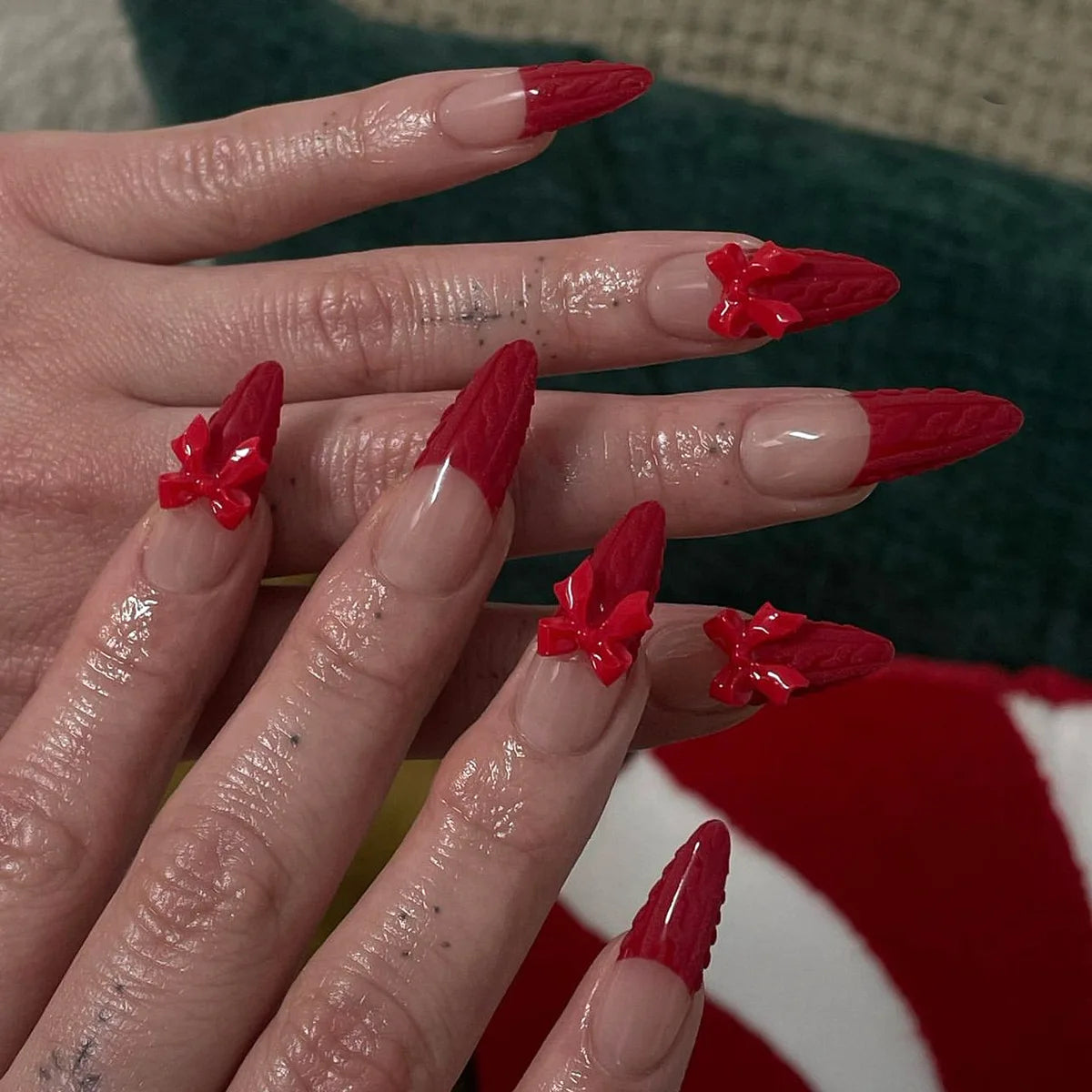 24pcs Bow Themed Press on Nails