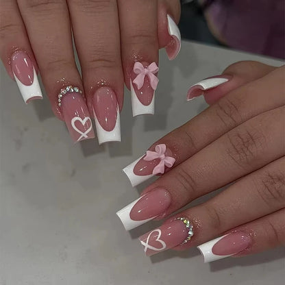 24pcs Bow Themed Press on Nails