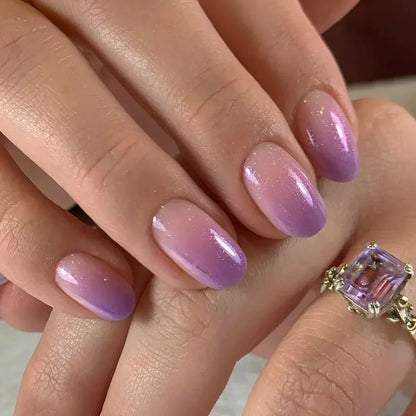 24Pcs Medium Short Square Press on Nails