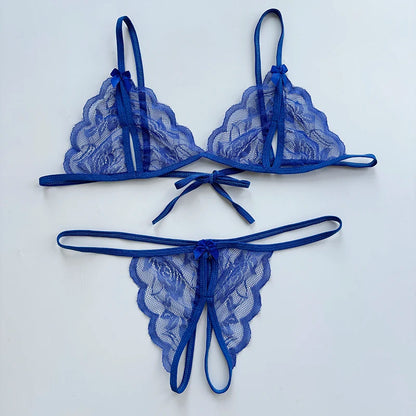 2 Piece Crotchless Lingerie Set