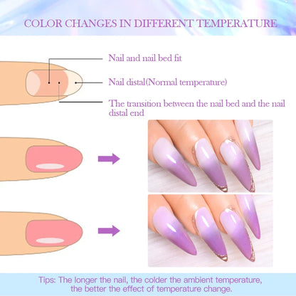 7ml Auroras Thermal Colour Changing Gel Nail Polish
