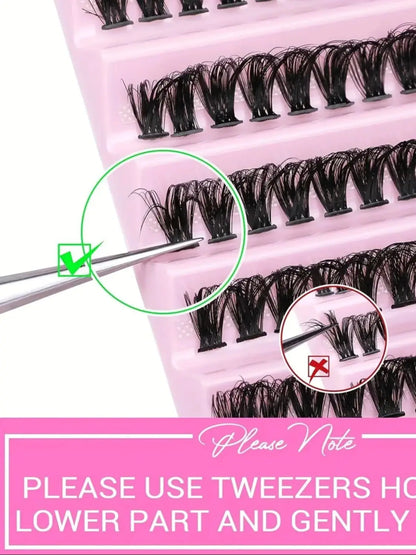 MJ Individual Lashes C Type Curl 8-16mm 200pcs Cluster Lashes Natural Look