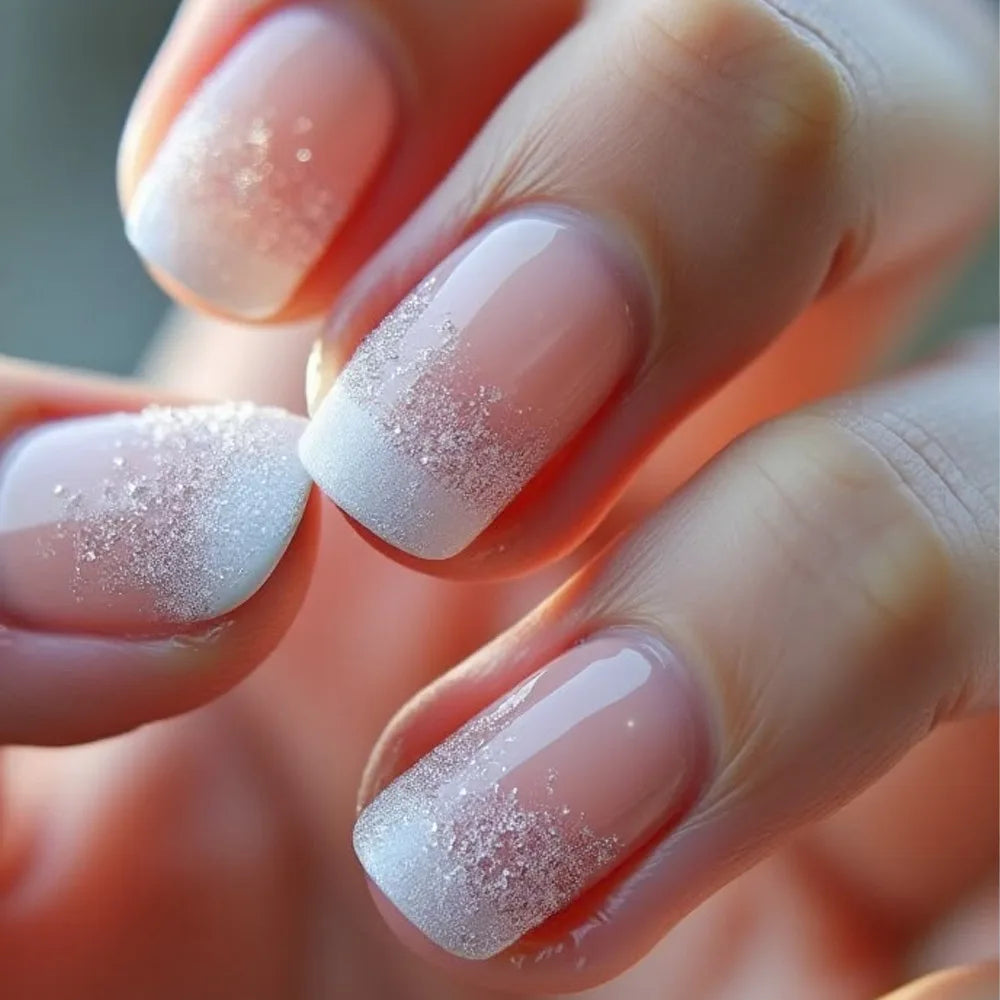 24Pcs Medium Short Square Press on Nails