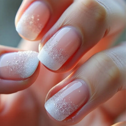 24Pcs Medium Short Square Press on Nails