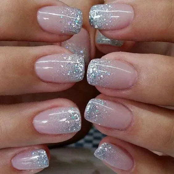 24Pcs Medium Short Square Press on Nails