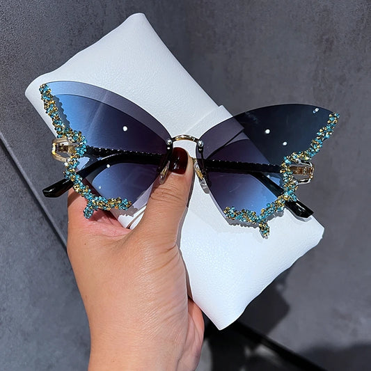 Y2K Diamond Butterfly Sunglasses