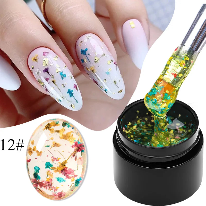 MEET ACROSS 5ml Dried Flower Gel Nail Polish