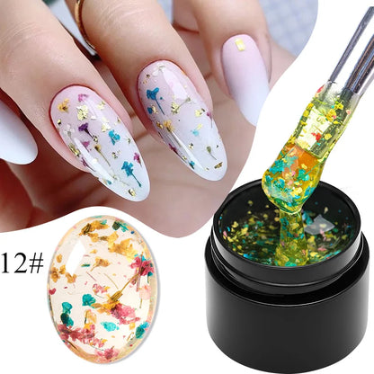 MEET ACROSS 5ml Dried Flower Gel Nail Polish