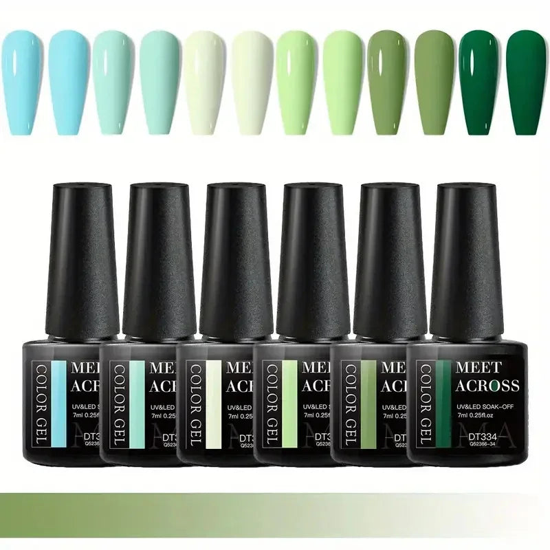 MEET ACROSS 6Pcs Gel Nail Polish Set