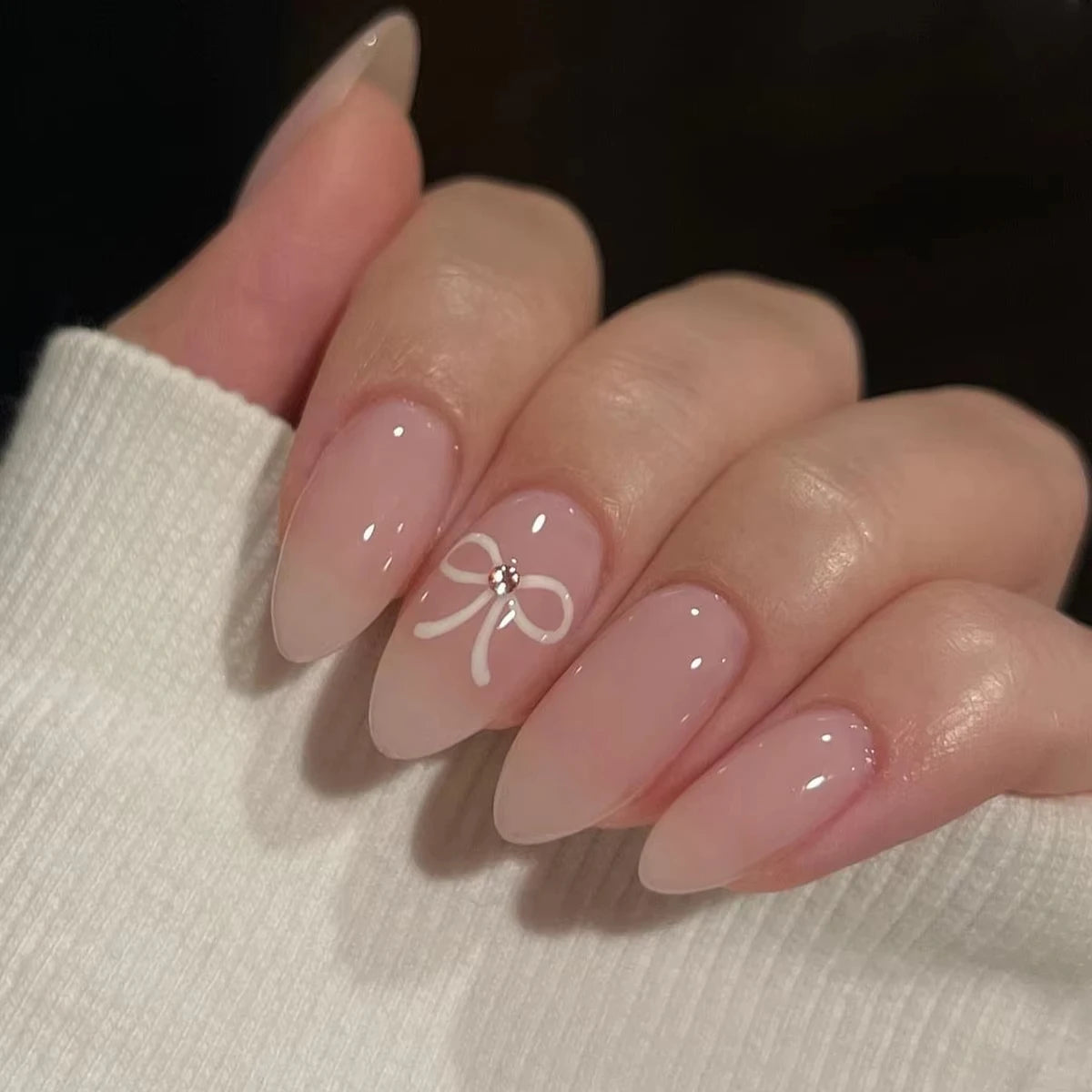 24pcs Bow Themed Press on Nails