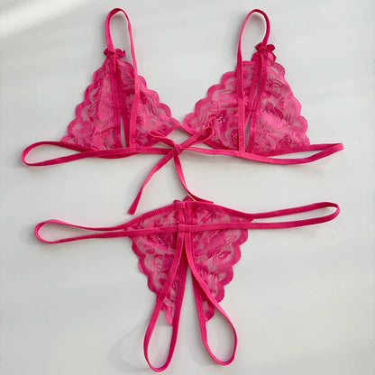 2 Piece Crotchless Lingerie Set