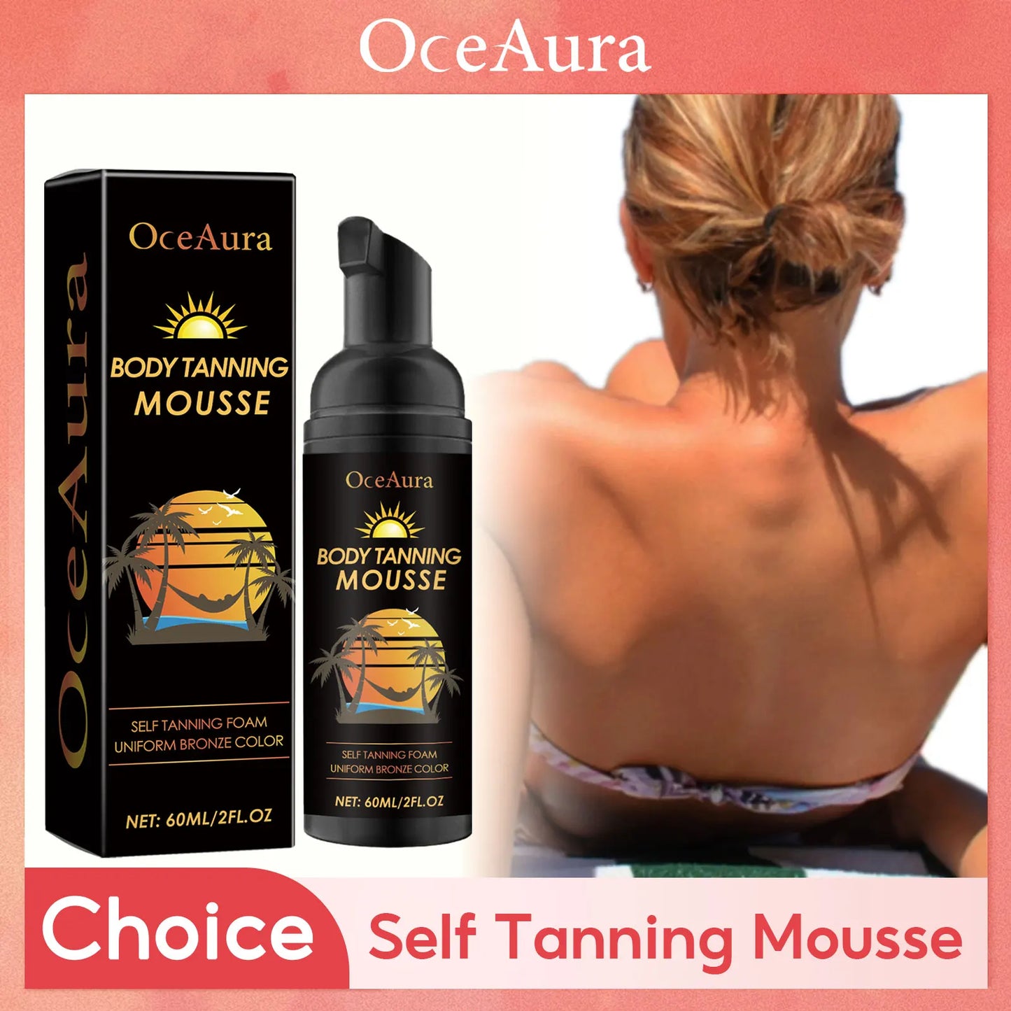 2 pack - Self Tanning Mousse 60ml/120ml