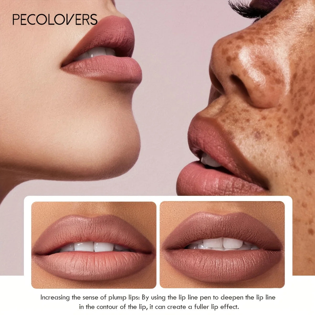 Matte Nude Brown Lip Liner Pencil Waterproof