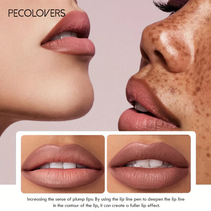 Matte Nude Brown Lip Liner Pencil Waterproof