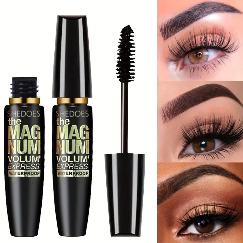 4D Black Mascara Thickening, Lengthening, Curling, Waterproof Liquid Fiber