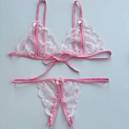2 Piece Crotchless Lingerie Set