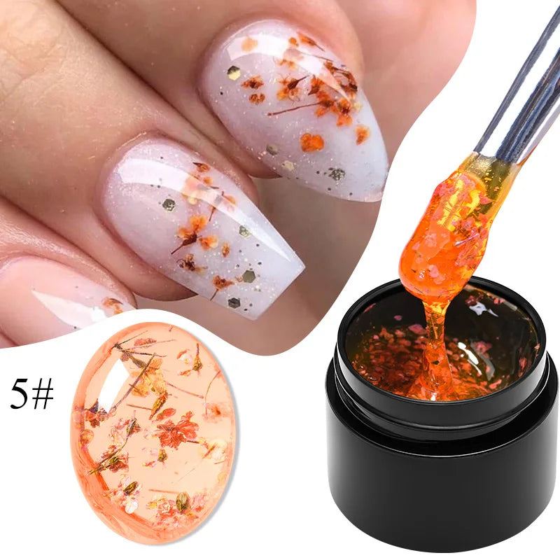 MEET ACROSS 5ml Dried Flower Gel Nail Polish