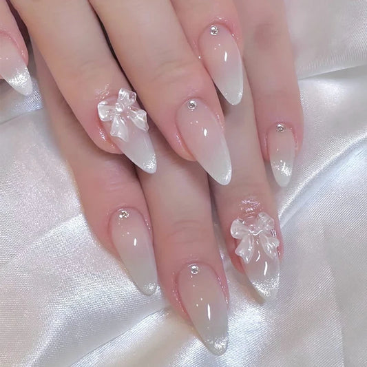 24pcs Bow Themed Press on Nails