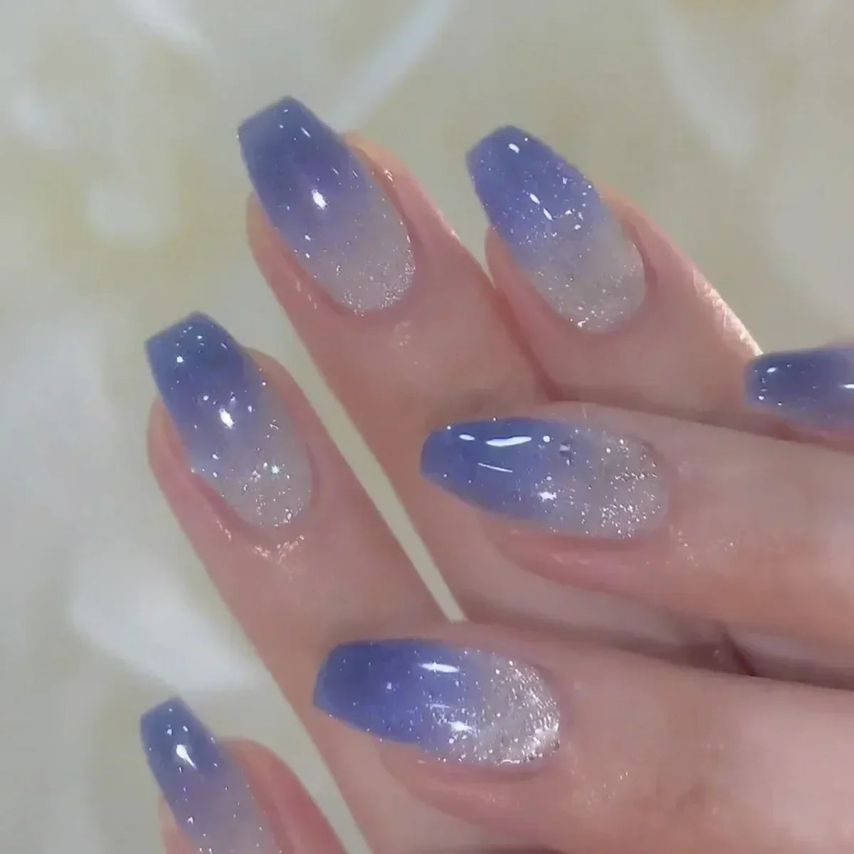 24Pcs Medium Short Square Press on Nails