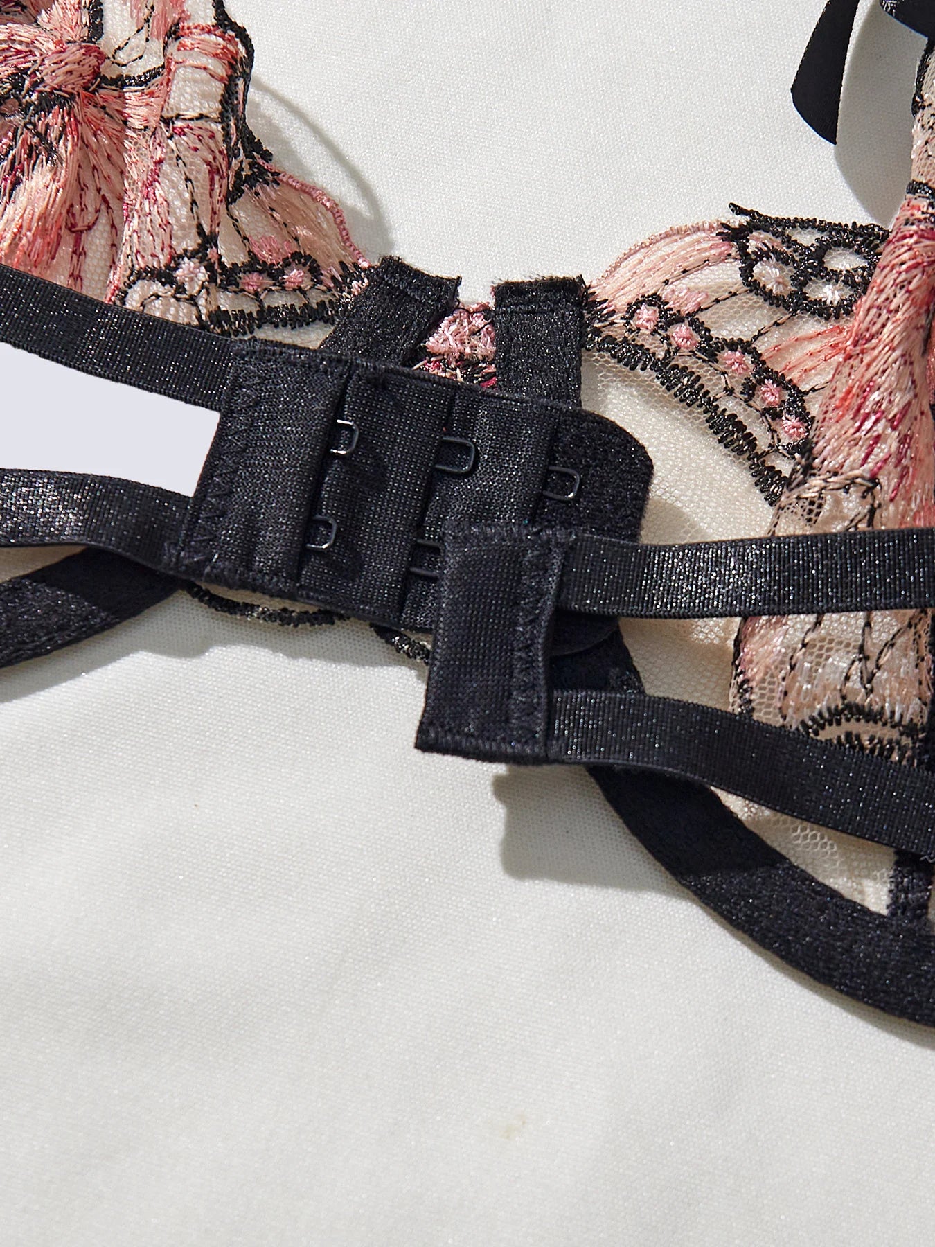 Elegant Butterfly Matching Lingerie set with sexy accents.