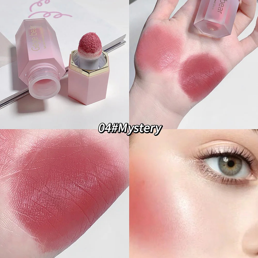 Gege Bear Liquid Blush Cream 6 Colours Smooth Velvet Matte Pink Blusher Natural Easy To Smudge