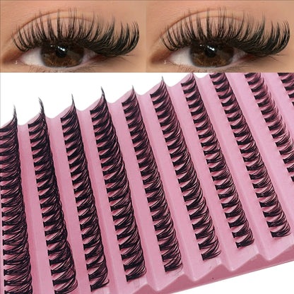 MJ Individual Lashes C Type Curl 8-16mm 200pcs Cluster Lashes Natural Look
