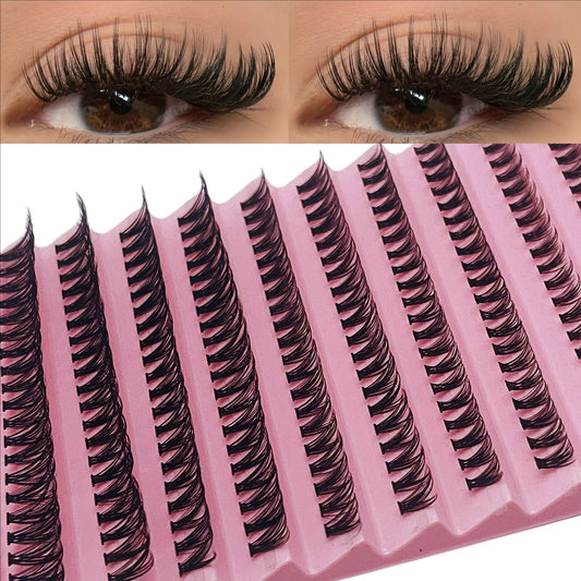 MJ Individual Lashes C Type Curl 8-16mm 200pcs Cluster Lashes Natural Look