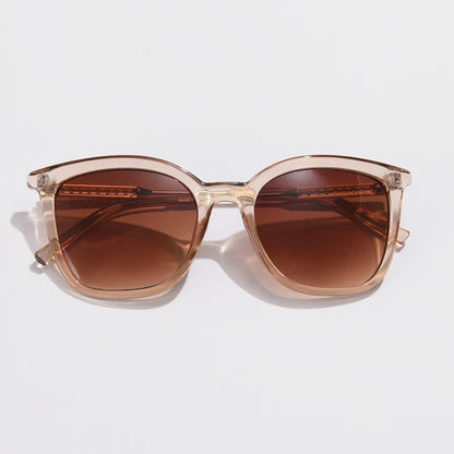 Classic Gold Accent Square Retro Sunglasses