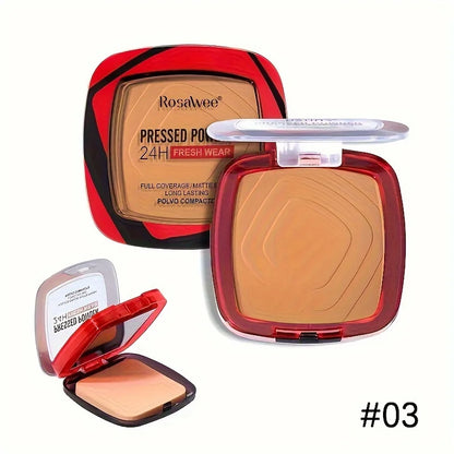 24Hr Wear Matte Full Coverage Pressed Powder Foundation With Puff Applicator