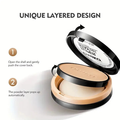 Waterproof Long-lasting Full Coverage Pressed Powder Foundation
