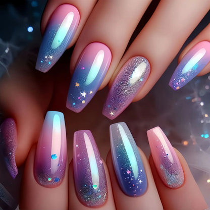 24Pcs Medium Short Square Press on Nails