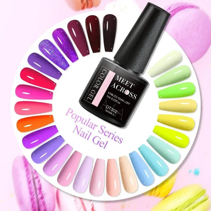 MEET ACROSS 6Pcs Gel Nail Polish Set
