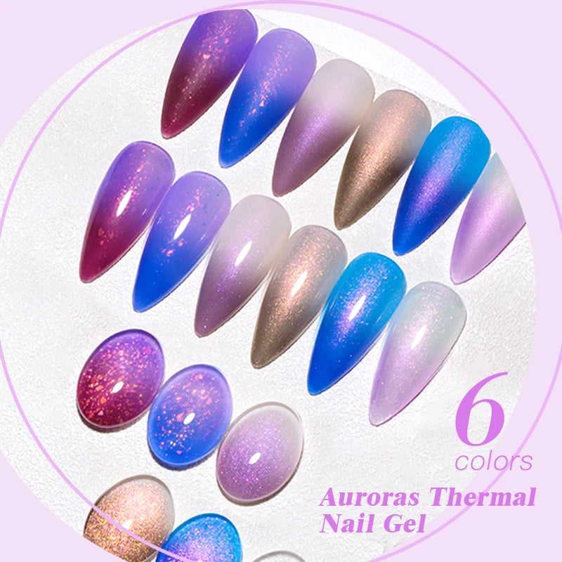 7ml Auroras Iridescent Thermal Colour Changing Gel Nail Polish