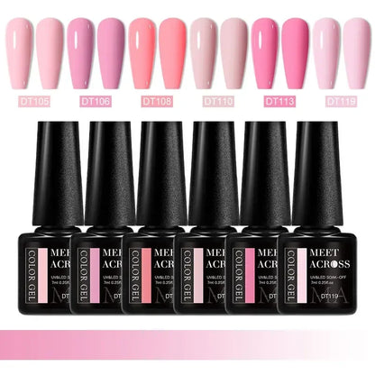 MEET ACROSS 6Pcs Gel Nail Polish Set