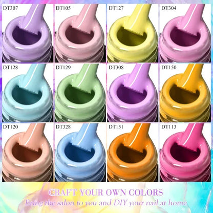 MEET ACROSS 6Pcs Gel Nail Polish Set