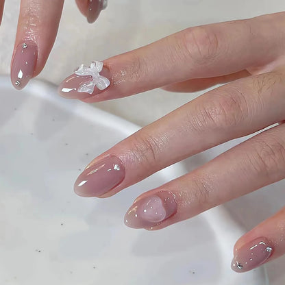 24pcs Bow Themed Press on Nails