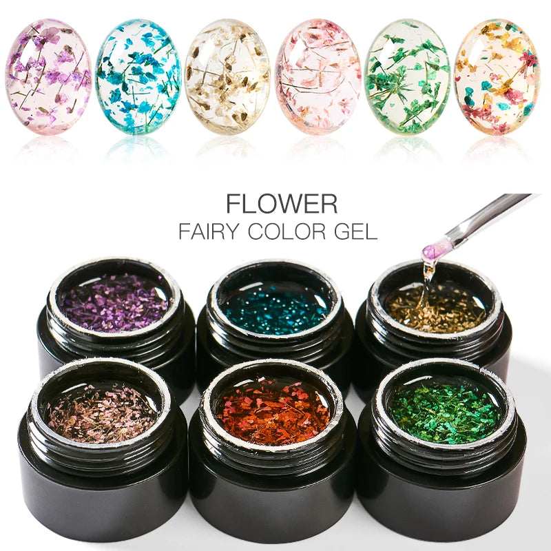 MEET ACROSS 5ml Dried Flower Gel Nail Polish