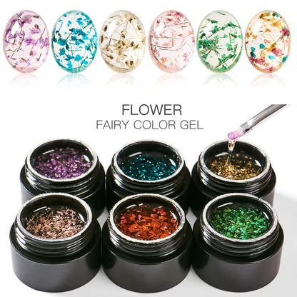 MEET ACROSS 5ml Dried Flower Gel Nail Polish