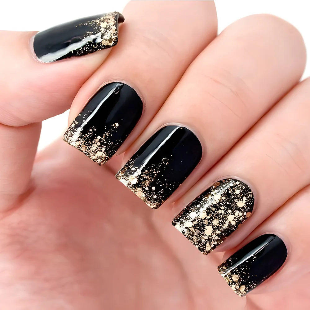 24Pcs Medium Short Square Press on Nails