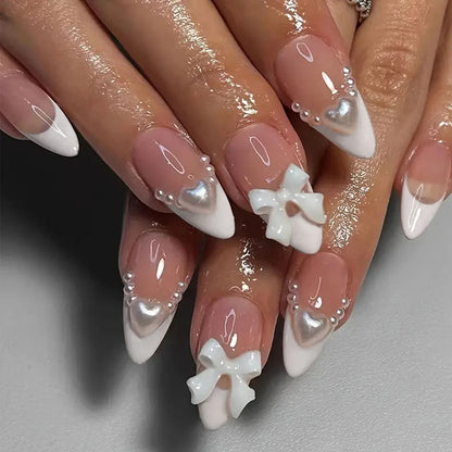 24pcs Bow Themed Press on Nails