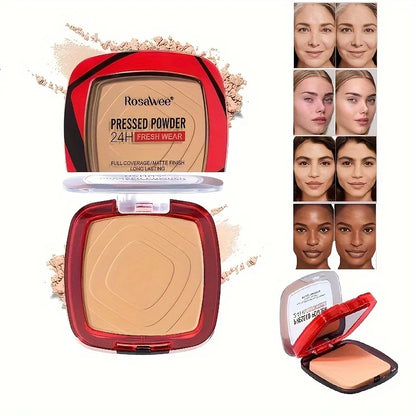24Hr Wear Matte Full Coverage Pressed Powder Foundation With Puff Applicator