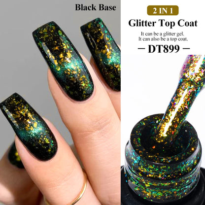 7ml Auroras Glitter Thermal Colour Changing Gel Nail Polish